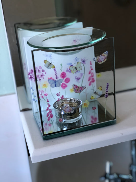 Butterfly Garden Glass Wax Burner